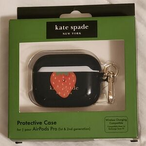 New Kate Spade Navy Strawberry AirPods Pro Case 1st And 2nd GEN
